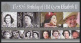 Teritoriile Antarctice Britanice (BAT) 2006 - Regina Elizabeth II ,, Bloc 4 valori , dantelata, MNH,Mi. Bl.13