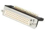 Conector D-Sub 50 pini soclu mamă aurit THT pentru montare pe panou Deltron AG