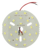 Modul LED circular 12W pentru plafoniera si aplica, 24 LED SMD 5730, alb rece 6000K, 36-40V DC, 300mA, 85 mm
