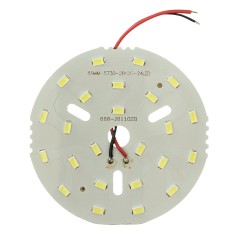 Modul LED circular 12W pentru plafoniera si aplica, 24 LED SMD 5730, alb rece 6000K, 36-40V DC, 300mA, 85 mm