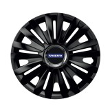 Cumpara ieftin Set 4 capace roti Negre Cu Inel Cromat Royal pentru gama auto Volvo, R16