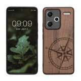 Husa Kwmobile pentru Xiaomi Redmi Note 13 Pro Plus 5G, Maro, Lemn, KWM000020KL001C, Silicon, Carcasa