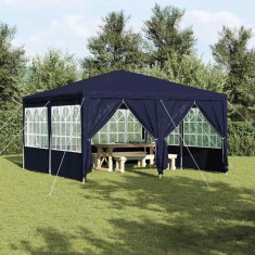 vidaXL Cort pentru Petreceri Albastru, Alb 400 x 400 x 266 cm