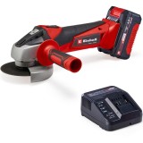 Polizor unghiular pe acumulator Einhell Power X-Change TC-AG 18/115 li Kit, diametru disc 115mm, 8500 rpm, taiere max, 28 mm, 1 acumulator de 4 Ah, in