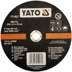 Disc debitat metal 230 x 2 x 22 mm Yato YT-5927 foto