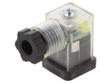 Conector cu valvă mamă, 3 pini, 24V, format C, IP65