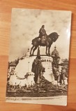 Carte postala (vedere) Cluj statuia lui Matei Corvin. Circulata 1967, Printata