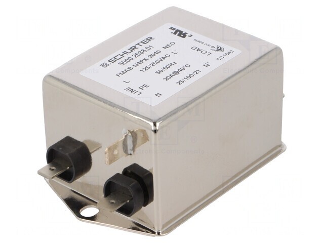 Filtru Anti-Interferențe 250VAC 20A 1 Pol