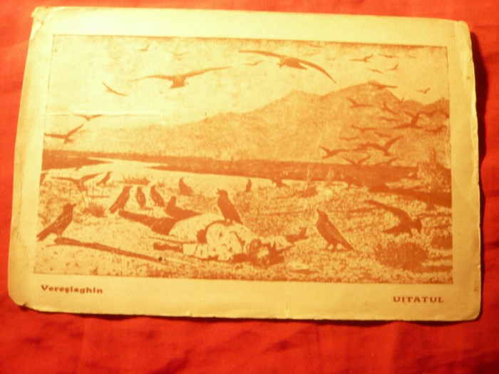 Ilustrata -Pictura , sepia - Veresiagin - Uitatul -Cercul de Ed.Socialista ,uzat