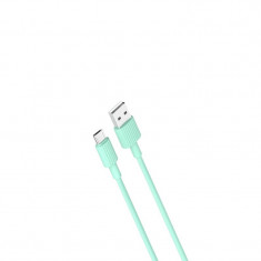 Cablu Date &amp; Incarcare MicroUSB (Verde) 1m XO NB156