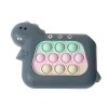 Jucarie interactiva pop it whack a mole, flippy, tip consola, anti-stres, 4 moduri de joc, din abs si silicon, +3 ani, model dinozaur, verde inchis