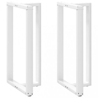 vidaXL Picioare de masă de bar &amp;icirc;n formă de T, 2 buc., alb, 60x35x(110-111) cm, oțel 4013105 foto