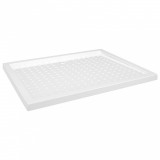 Cumpara ieftin Cadita de dus cu puncte, alb, 80x100x4 cm, ABS