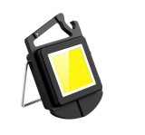 Lanterna COB cu breloc Acdolf, 7 x 4.3 cm, 4 moduri, USB, 500 lm, plastic, metal, negru