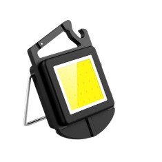 Lanterna COB cu breloc Acdolf, 7 x 4.3 cm, 4 moduri, USB, 500 lm, plastic, metal, negru