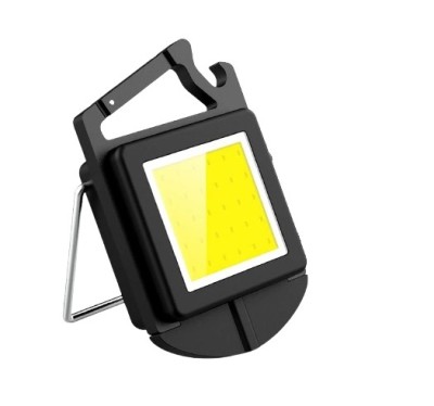 Lanterna COB cu breloc Acdolf, 7 x 4.3 cm, 4 moduri, USB, 500 lm, plastic, metal, negru foto
