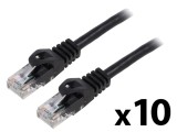Cablul Patch U/UTP 5e 2m CCA PVC Negru 26AWG