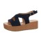 Sandale comode, bleumarin, cu platforma