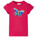 Tricou pentru copii, roz aprins, 104 GartenMobel Dekor, vidaXL