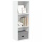 vidaXL Bibliotecă, alb, 40x30x114 cm, lemn prelucrat 857867