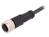 Cablu de conectare M12 4 pini drept 5m 250VAC 4A PUR