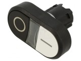 Comutator dublu alb-negru 22mm rotund