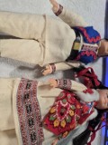 Lot vintage de 2 papusi in costum traditional