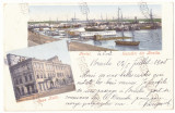 459 - BRAILA, Harbor, ships, Litho, Romania - old postcard - used - 1905, Circulata, Printata