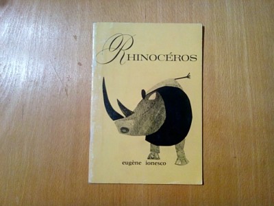 RINOCEROS - Une Nouvelle - Eugene Ionesco - Ernst Klett Stuttgart, 1972, 30 p. foto