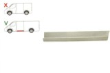 Prag Mercedes Vito ,Viano (W639) 01.2003-2014 lateral Stanga , parte inferioara lungime 1555 mm , inaltime 250mm , doar pt. modelul Lung/LONG