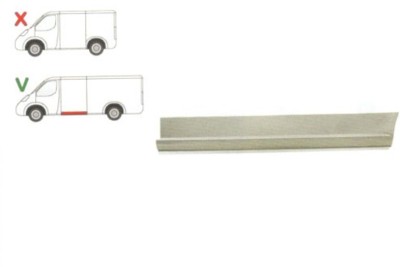 Prag Mercedes Vito ,Viano (W639) 01.2003-2014 lateral Stanga , parte inferioara lungime 1555 mm , inaltime 250mm , doar pt. modelul Lung/LONG foto