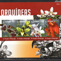 SAO TOME PRINCIPE 2015, Flora, Orhidee, serie neuzata, MNH