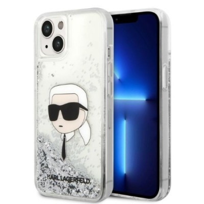 Husa pentru iPhone 15 Plus / iPhone 14 Plus - Karl Lagerfeld Hardcase Glitter (KLHCP14MLNKHCH) - Karl Head foto