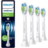Rezerve Philips Sonicare Optimal White HX6064/87, pachet de 4 capete de periere, Standard, click-on, sincronizarea modurilor BrushSync, Alb