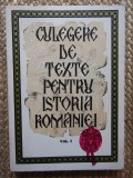 CULEGERE DE TEXTE PENTRU ISTORIA ROMANIEI VOL.1-STEFAN PASCU LIVIU MAIOR