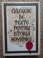 CULEGERE DE TEXTE PENTRU ISTORIA ROMANIEI VOL.1-STEFAN PASCU LIVIU MAIOR