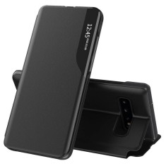 Husa Samsung Galaxy S10 Plus Eco Leather View flip tip carte, negru foto