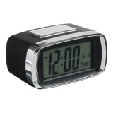Ceas de Masă cu Alarmă și Calendar Negru Argintiu, CMCLASS