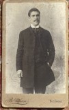 FOTO VECHE TIP CDV ATELIER,,B.ATHEN&quot;/CU DEDICATIE SI DATATA:2 AUGUST 1905