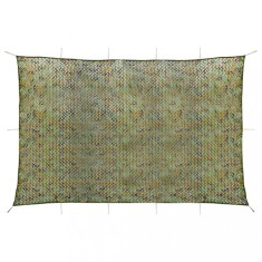 vidaXL Plasă de camuflaj cu geantă de depozitare, verde, 5x6 m