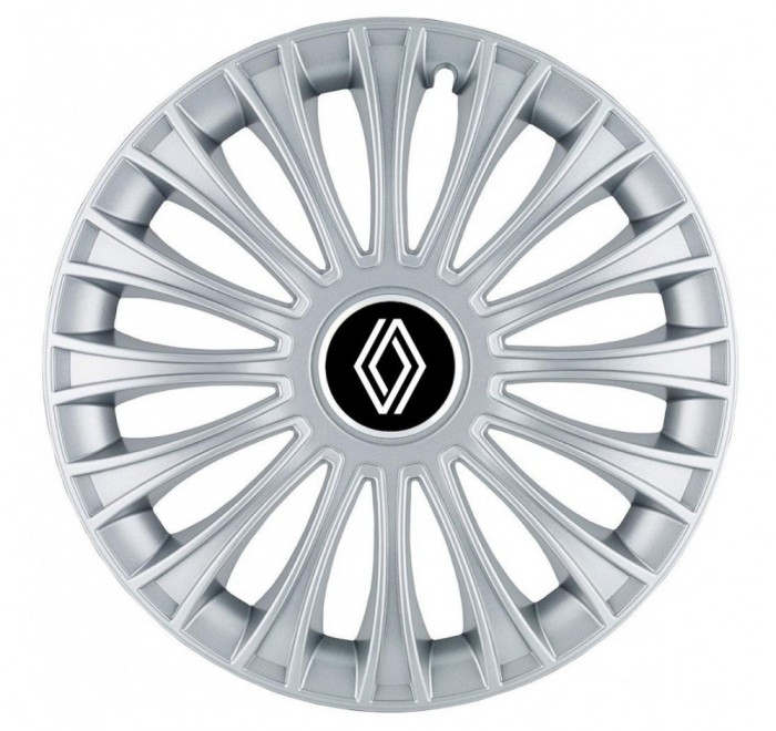 Set 4 capace roti pentru Renault Nou, model Dino Gray, R14