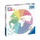 Puzzle Ravensburger cerc - Mandala, 500 piese