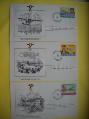 HOPCT PLIC FDC S NR 1024 SET 5 FDC VOLTA SUPERIOARA -AFRICA -ISTORIA AVIATIEI -FAI -FEDERATIA AERONAUTICA INTERNATIONALA 1978-AVION / AVIATIE foto
