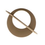 Clemă Decorativă Perdele Și Draperii/ Agrafă Mdf Mirza / Auriu Mat, Compozitie Mdf