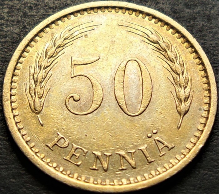 Moneda istorica 50 PENNIA - FINLANDA, anul 1939 *cod 1772 A