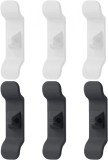 Set de 6 organizatoare de cablu pentru aparate de bucatarie SDHFSGN, plastic, alb/negru, 10 cm