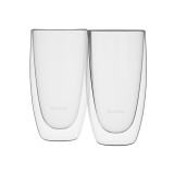 Set 2 pahare, cu perete dublu, sticla, 450ml - Zokura