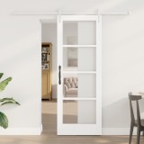 VidaXL Ușă Glisantă cu Set de Hardware Alb 73.5x198.5 cm Lemn Masiv Pin, vidaXL Ușă Interioară cu Sticlă &#039;ORKDAL&#039;Alb 73.5x198.5x4 cm