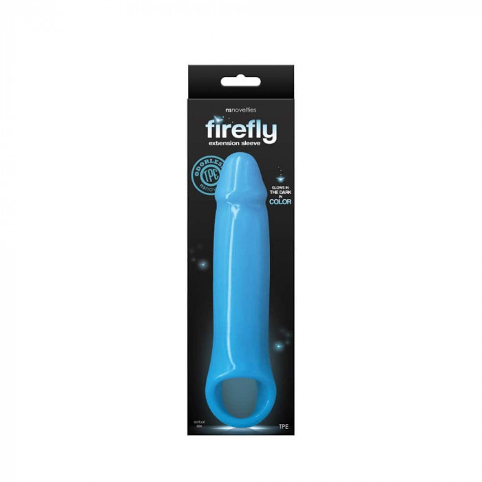 Firefly - Prelungitor penis albastru, 21 cm