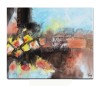 Tablou abstract pictat manual, Fantezie in abstract 3, 60x50cm ulei pe panza in relief efect 3D, gata de agatat pe perete